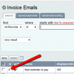 Edit invoice emails